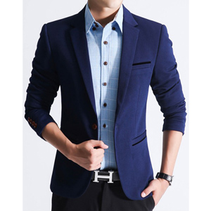 Men One button blazer